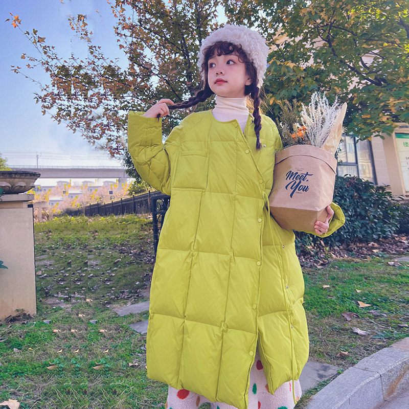 冷大娘长款加厚女童羽绒服