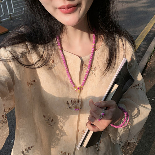 潮生石舒俱来樱花粉吊坠108