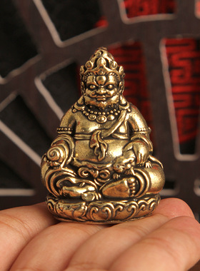新款黄铜复古黄财神摆件