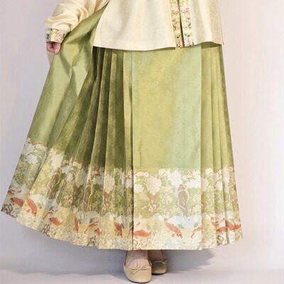 一池天下马面  纳福锦鲤马面仿妆花织金帝尧汉现货