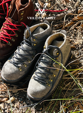 VR兔爷三明治底山脉工装靴男水洗做旧CFS反绒皮手工固特异户外鞋
