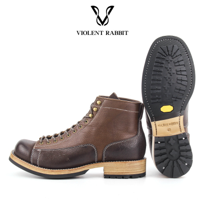 VR兔爷CFS羚羊皮kudu短脸工装靴手工固特异猴靴男monkeyboots靴子