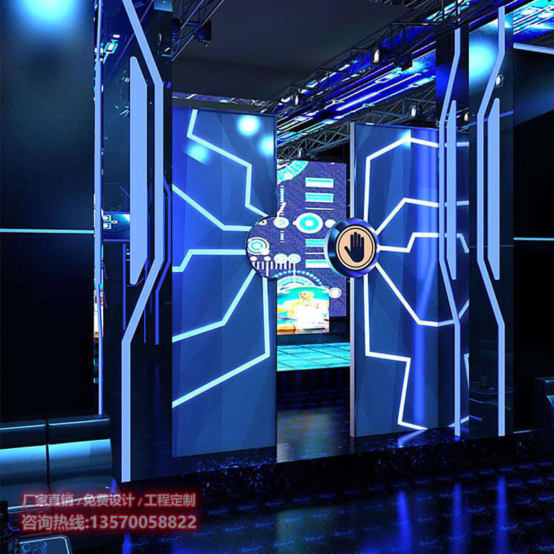 厂家定制掌纹触控门 酒吧门 电动个性创意门 抖音网红门 电竞酒店