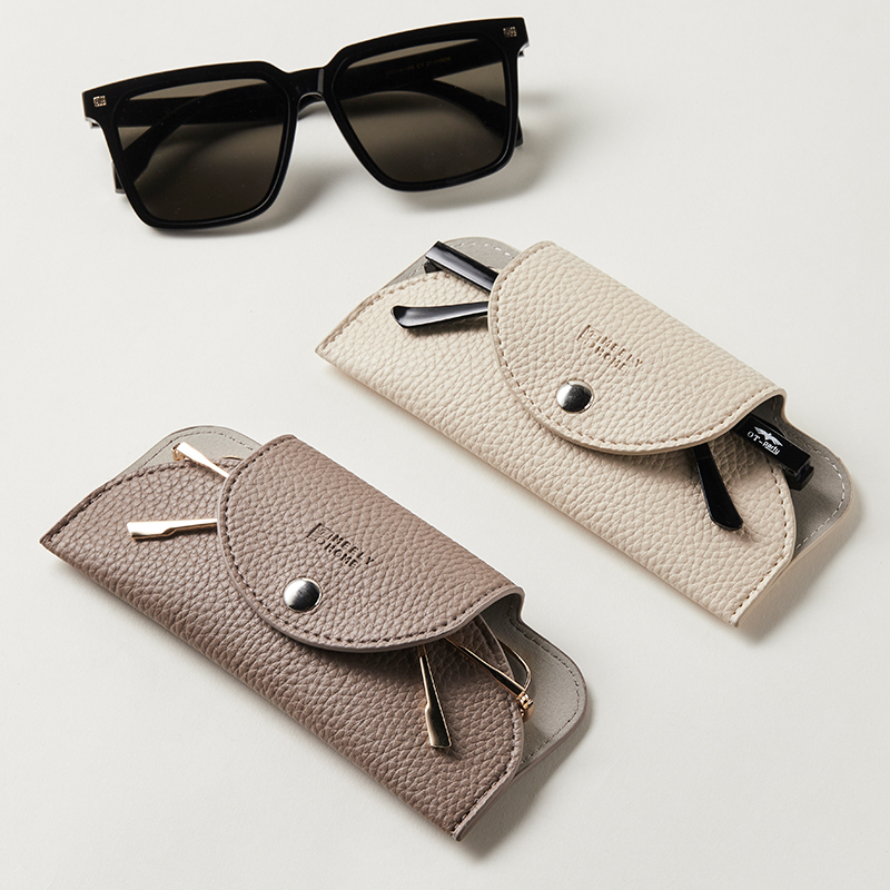 米立风物皮革便携式眼镜收纳包2025新款磁吸按扣墨镜收纳保护套