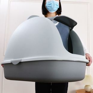 猫砂盆超大号全封闭质量好防臭防外溅60斤50斤特大号70/80缅因猫