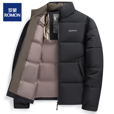 罗蒙短款棉衣中老年男士冬季加厚棉袄爸爸装外套休闲保暖羽绒棉服
