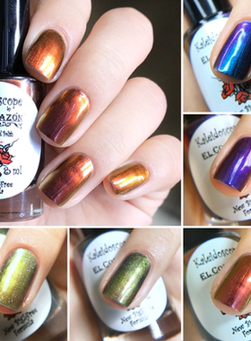 俄罗斯El corazon幻星 金属偏光星空指甲油变色龙彩色 多买有折扣