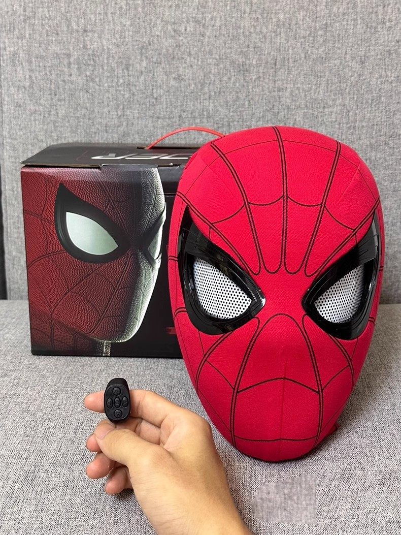 Manual electric Spider-Man hood eyes movable funny COS extraordinary mask Halloween boyfriend gift