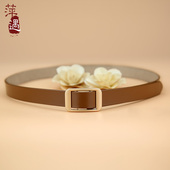 免打孔裤 饰配连衣裙韩国新款 带 装 腰带女真皮牛皮简约百搭皮带夏季