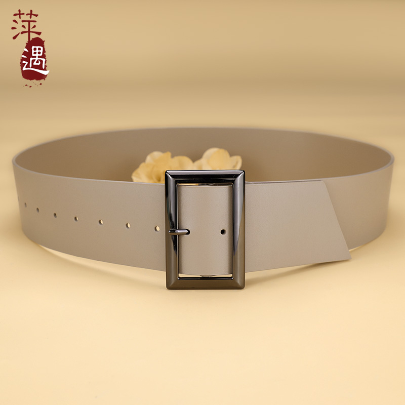 腰封女真皮牛皮高级感时尚百搭宽腰带装饰配裙子西装外套束腰皮带