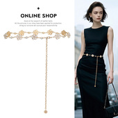 腰链女款 链腰环 饰配连衣裙子小众风裤 设计感合金链条细腰带时尚 装