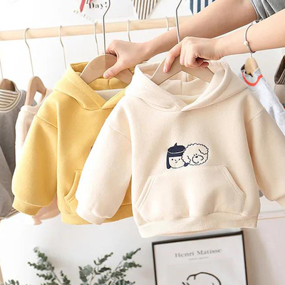 童装2021秋冬男女童连帽卫衣小童