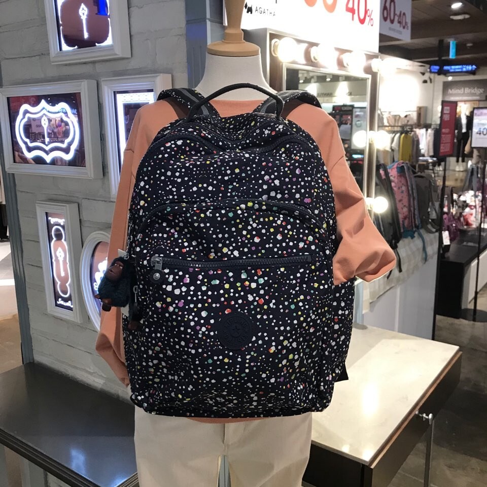 Kipling 实用双肩包 容量大 日本奥莱限定 双肩背包 旅游帆布包