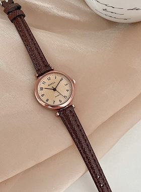 静音国考公务员考试专用手表女士女款初高中学生复古机械电子手表