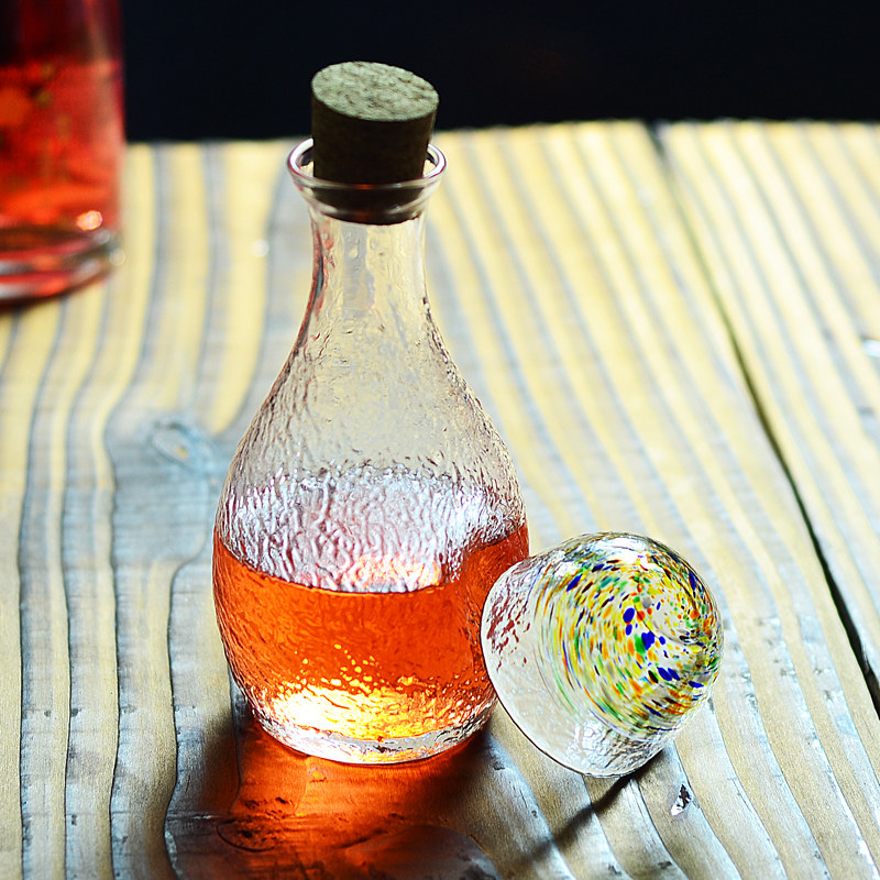 ins手工日式彩色玻璃清酒杯壶套装黄酒温酒器烫酒梅子咖啡茶白酒,餐饮具,清酒杯,淘宝优惠券,粉丝福利购,淘宝优惠卷