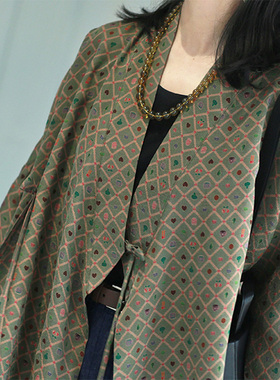 画子行山水《缥缈》汉服二经红云纱印花外套述难以忘怀中式古典#