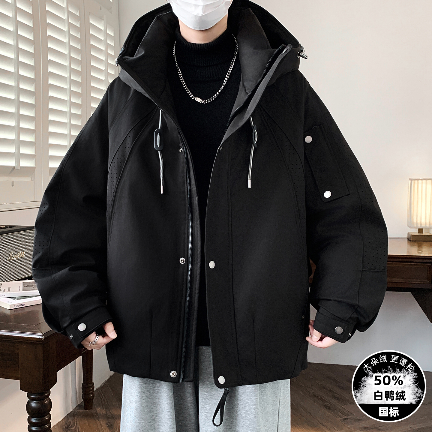 冬季潮流宽松外套大童保暖羽绒服