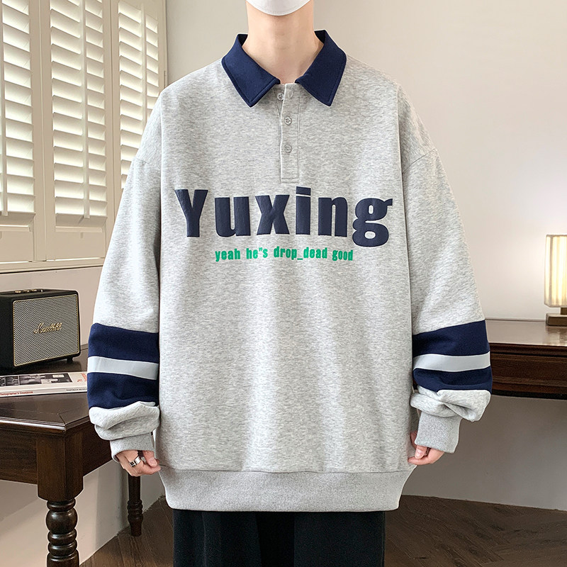 13初高中学生春秋季卫衣男孩14大童15岁青少年潮牌翻领长袖T恤16,男装,卫衣,淘宝优惠券,粉丝福利购,淘宝优惠卷