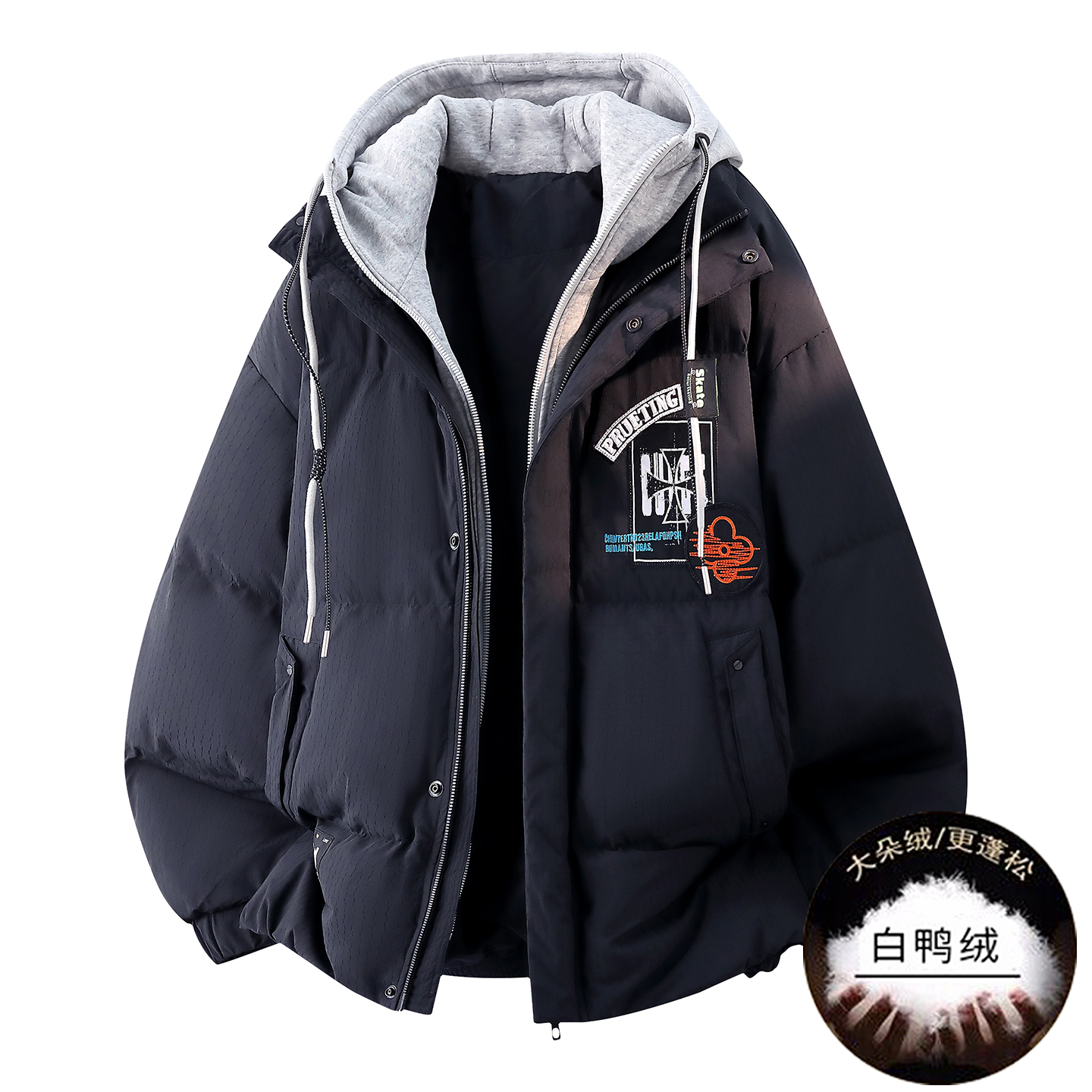 青少年冬季宽松羽绒服男帅气外套