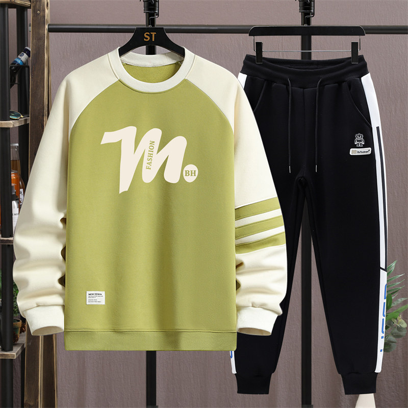 春季纯棉卫衣12岁男孩13初中高中学生14帅气15大童16长袖T恤套装,男装,卫衣,淘宝优惠券,粉丝福利购,淘宝优惠卷