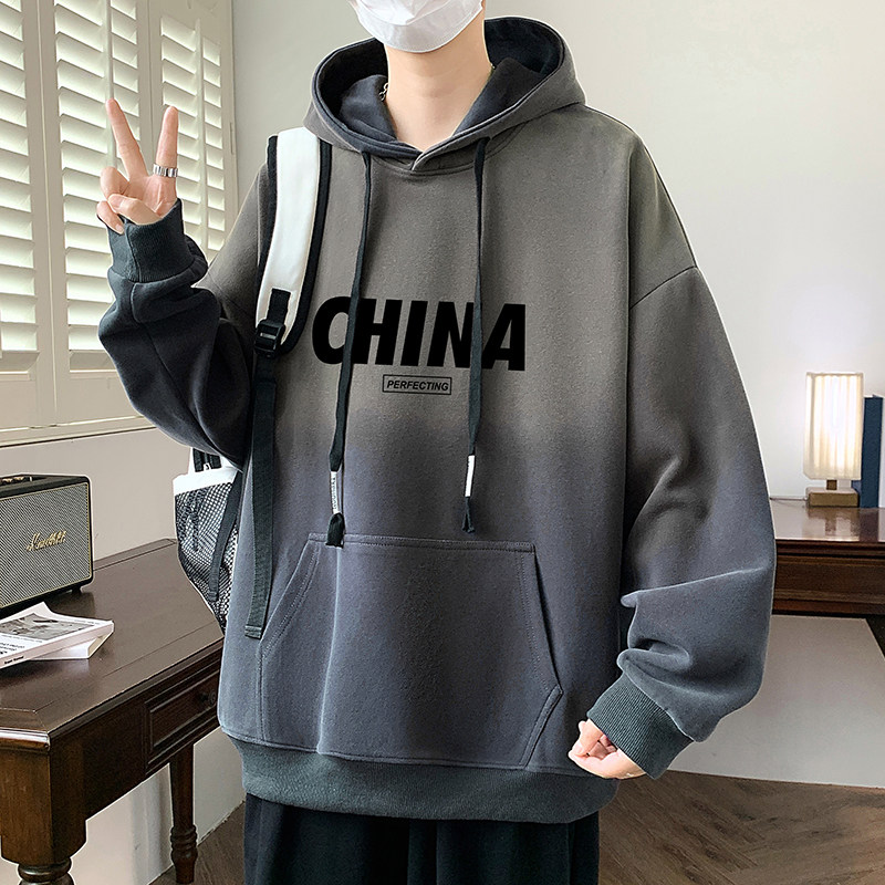 13青少年卫衣男孩春秋季12初中学生运动15岁大童帅气渐变长袖T恤