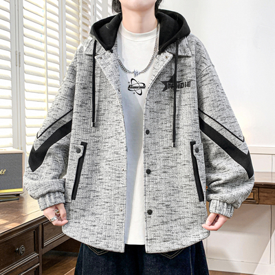 青少年潮流宽松春装外套连帽夹克