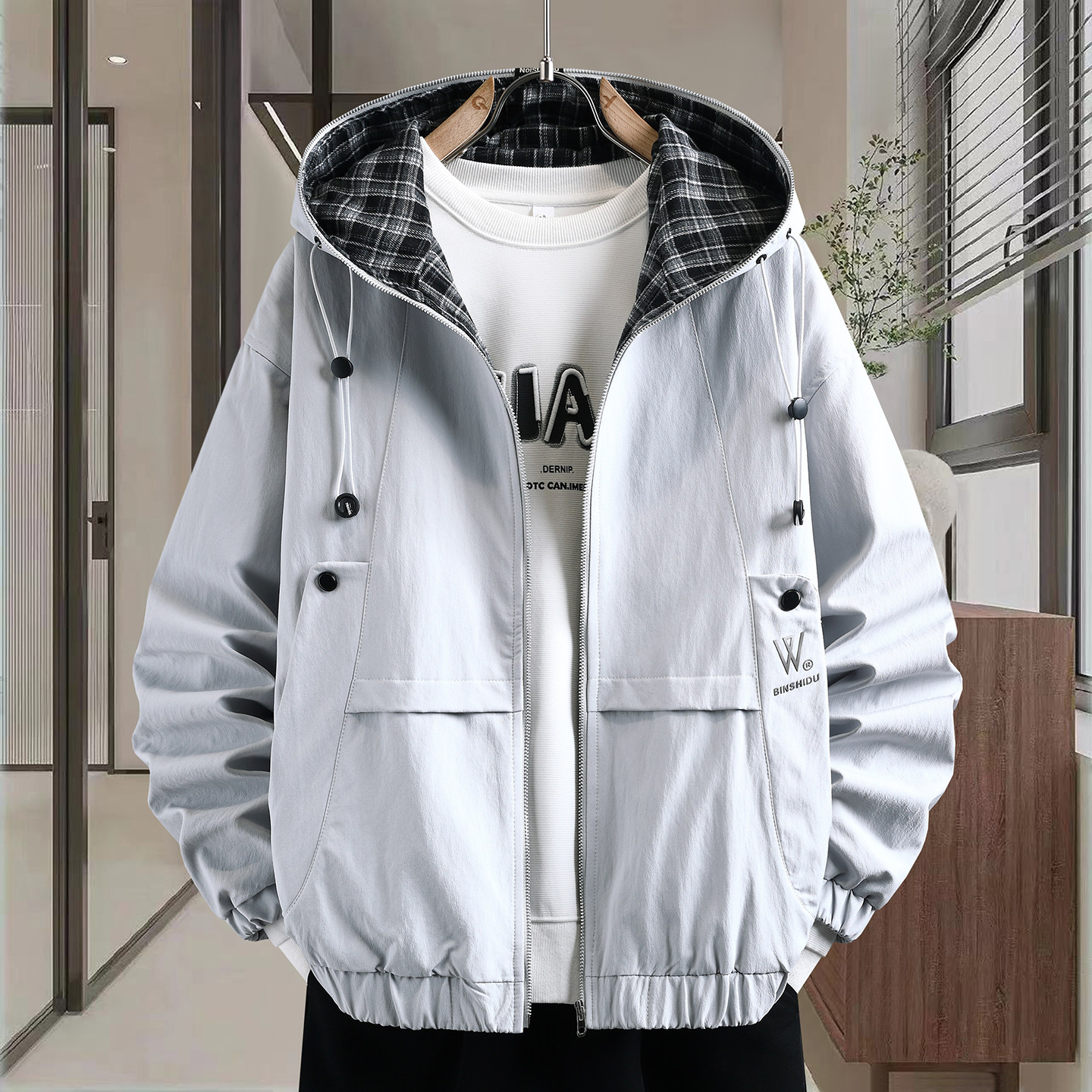 春秋季青少年夹克12岁男孩初中学生14休闲运动15大童潮流宽松外套