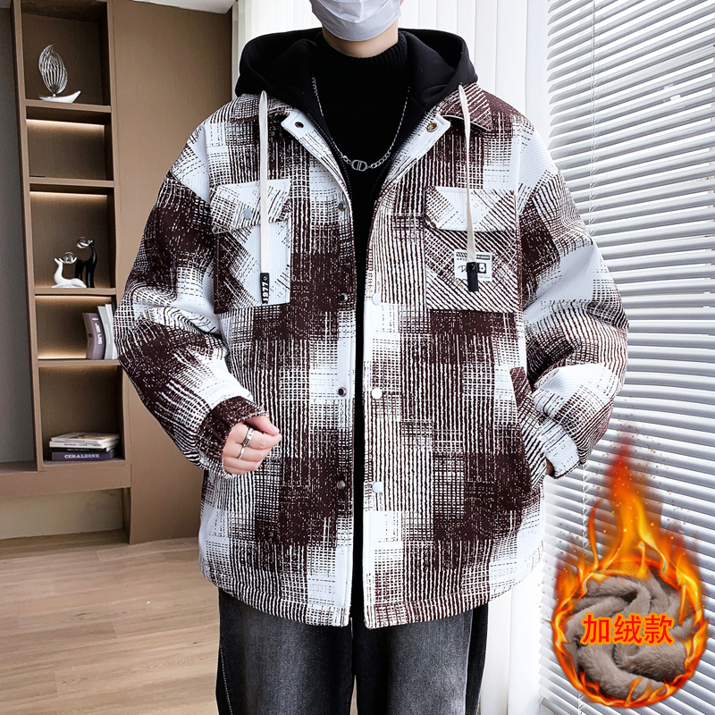 加绒加厚棉衣外套15大童潮流棉服