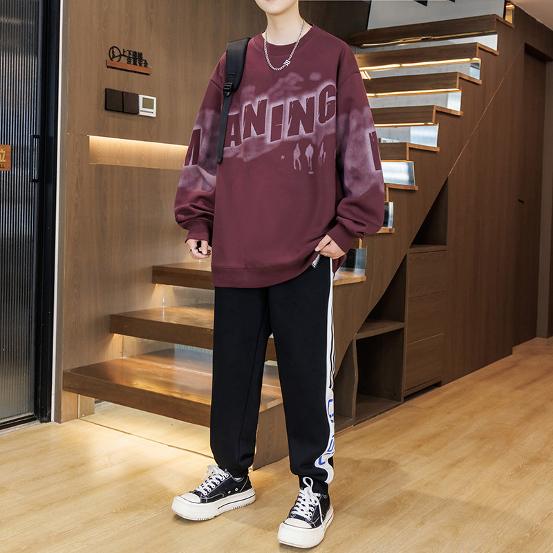 13青少年春秋季卫衣14男孩运动服15岁初中学生16大童长袖T恤套装