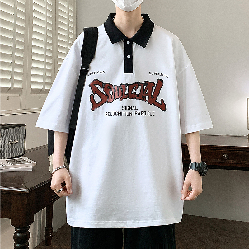 青少年翻领短袖t恤男孩12-15岁初中学生14潮流帅气大童夏装POLO衫