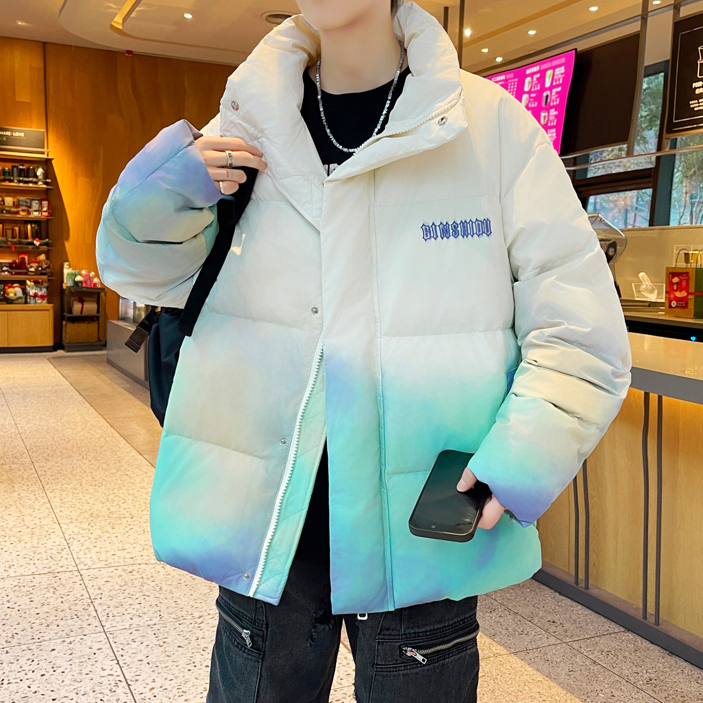 男冬季潮流宽松棉衣外套羽绒棉服