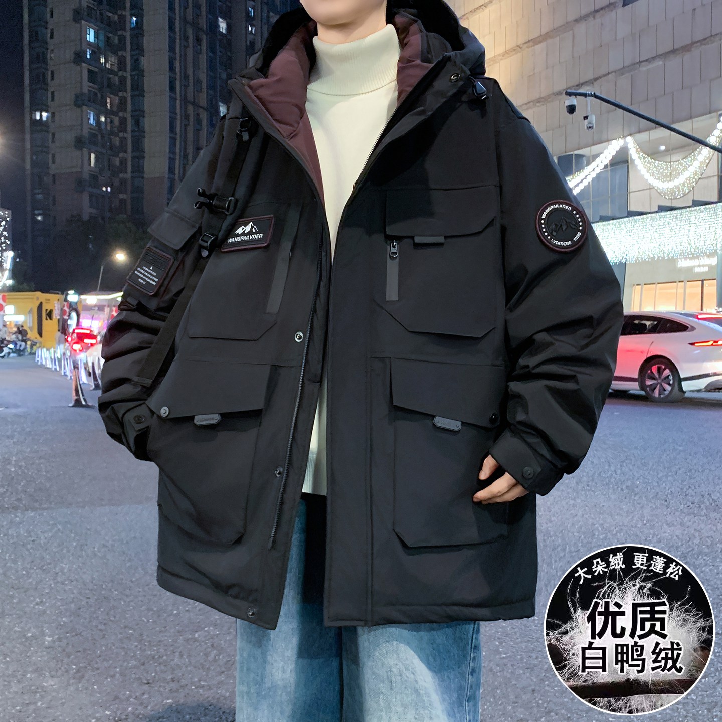 冬季13青少年羽绒服宽松防寒外套