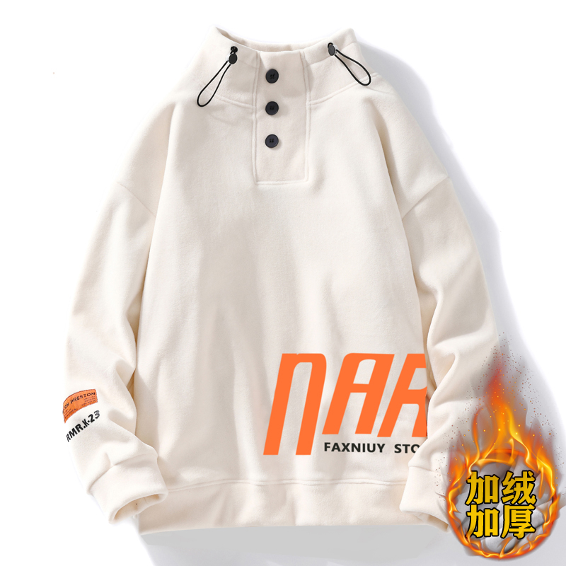 冬季半高领奥粒绒卫衣大童打底衫