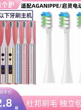 适用AGANIPPE启灵电动牙刷头A8510/A8520/A8500/A8600替换头软毛