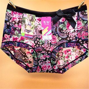 冰丝大码 彩田内裤 高腰30512超薄夏速干平脚纯棉正品 中腰30511 女