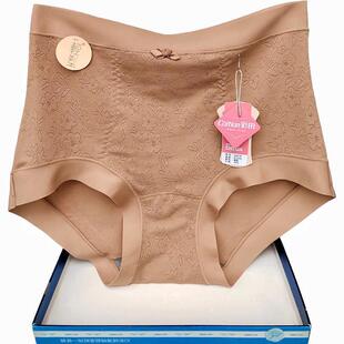 彩田高腰收腹内裤 女透气蕾丝网1A379莫代尔棉石墨烯速干抑菌包臀