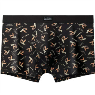 丝滑爽身印花四角内裤 中腰冰丝冰凉夏季 平角863坚固好穿 内裤 男士