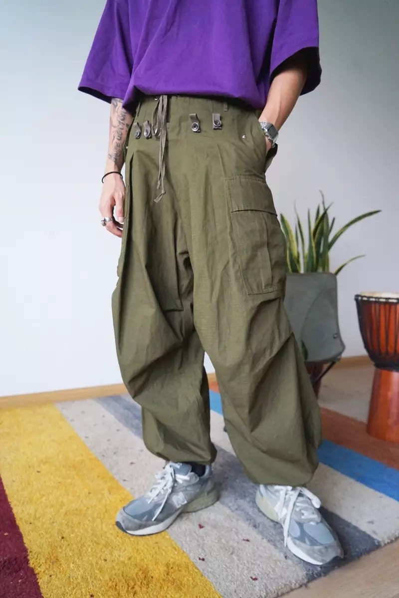 19AW KAPITAL Hirata Kazuhiro solar system Retro Trend Harajuku work clothes Paratrooper Broad leg leisure time trousersin the Men's clothing, Casual pants  category - from Buy2taobao.com to provide professional Taobao agent buy service