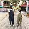 19AW Nigel Cabourn Shawn Yue Same item Herringbone work clothes leisure time straps Baggy pants