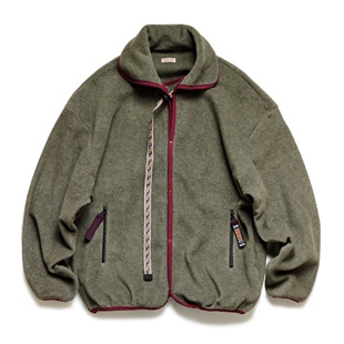 21AW KAPITAL 平田和宏 双色摇粒绒刺绣多功能宽松长袖夹克外套