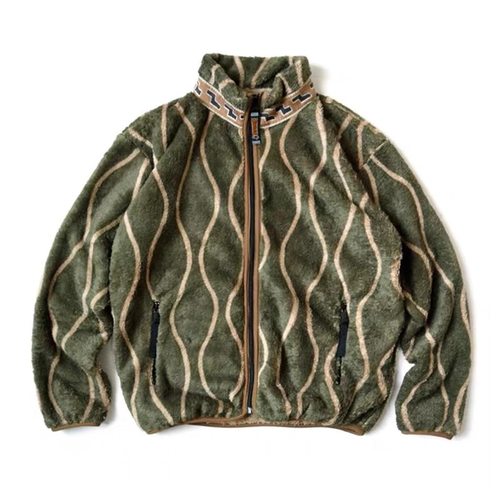 半高领秋冬宽松波浪印花