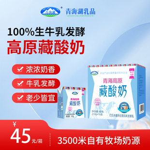 青海湖高原藏酸奶整箱210g*10盒娟姗牧场高原特产常温牛奶发酵乳