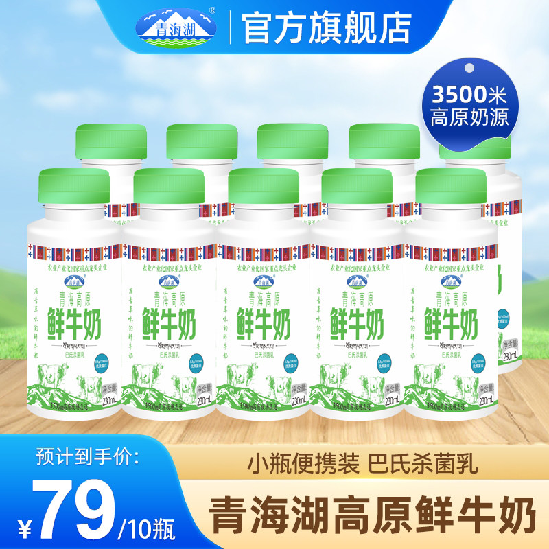 青海湖高原鲜牛奶230ml*10瓶低温高钙生牛乳巴氏杀菌儿童早餐牛奶