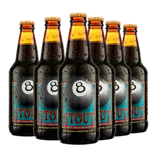 黑啤迷失海岸黑8世涛啤酒 LOST COAST 355ml*6瓶 美国精酿啤酒