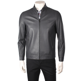 BOSSSUNWEN/博斯·绅威专柜正品冬季新款立领柔软舒适休闲皮衣