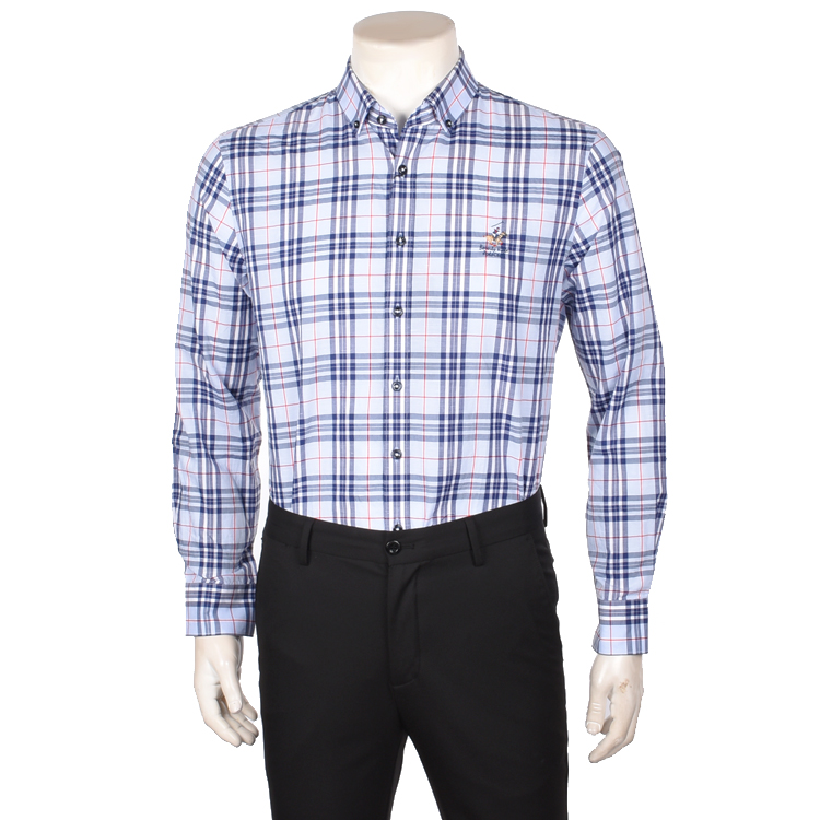 专柜正品男士免烫长袖衬衫