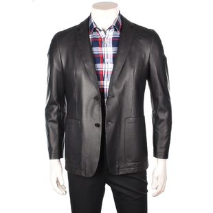 BOSSSUNWEN/博斯·绅威专柜正品冬季新款100%羊皮革柔软舒适皮衣