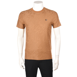 亲肤舒适桑蚕丝加棉圆领T恤21F051742 男士 VASTO 华斯度专柜正品