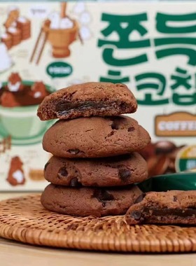 cw青右巧克力麻薯打糕可可打糕夹心饼干软心曲奇盒装韩国进口零食