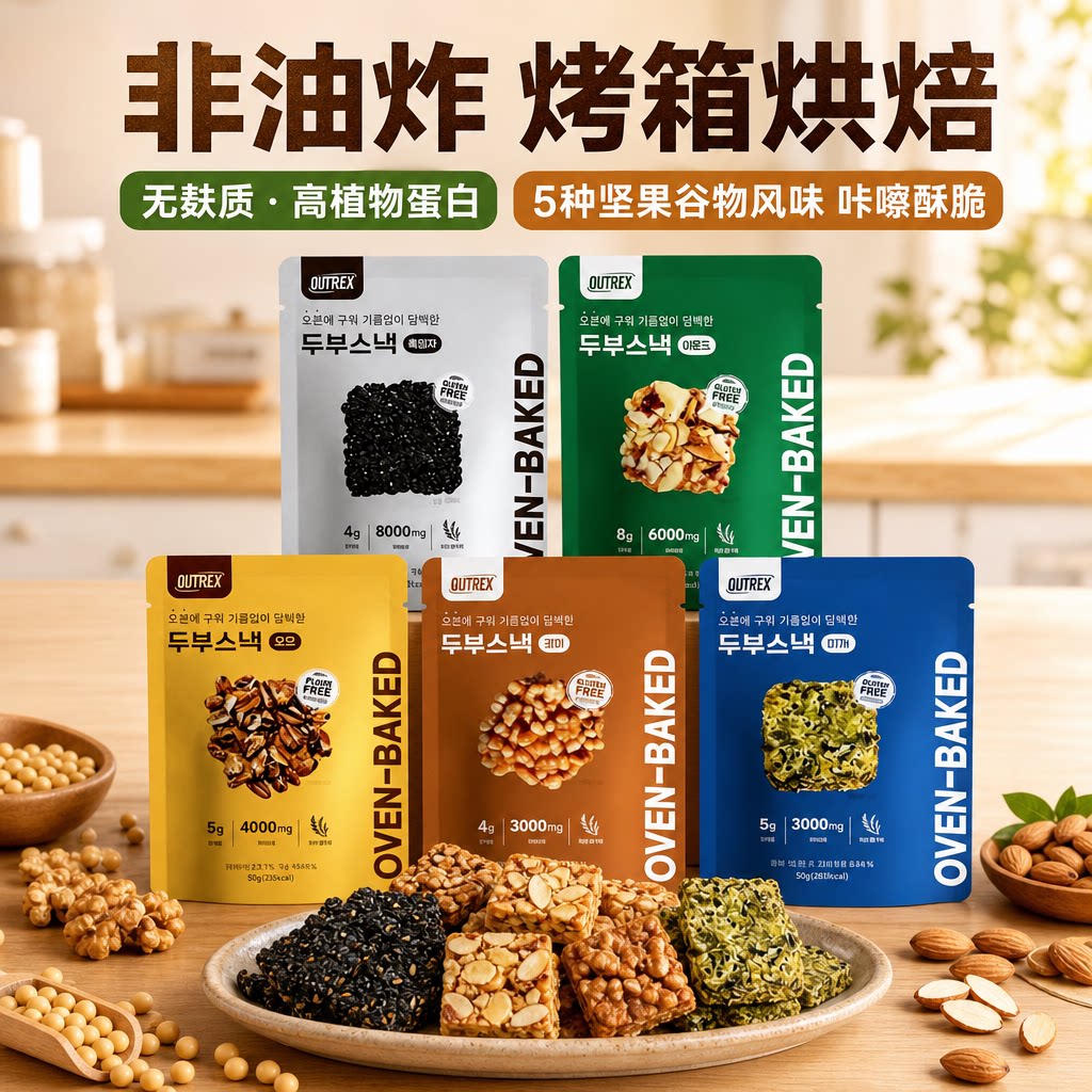 韩国进口豆腐饼干海苔燕麦糙米